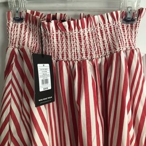 Who What Wear Skirts - Who What Wear (Target) red stripe midi skirt NWT Who What Wear Skirts - Who What Wear (Target) red stripe midi skirt NWT